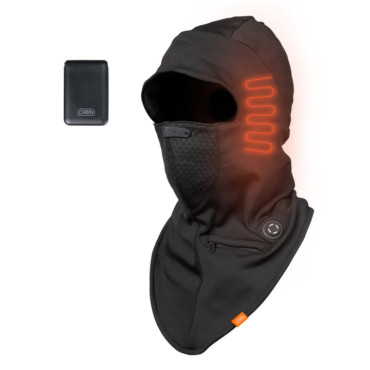 Cabin Heated Under-Helmet Balaclava with Rechargeable Lithium Battery