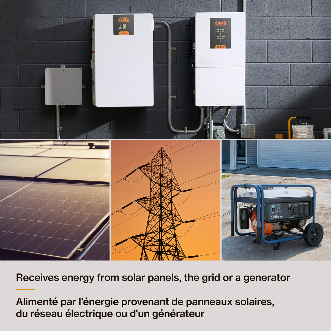 Cabin Apex E-Series 11.4kW Indoor Home Backup Hybrid Inverter